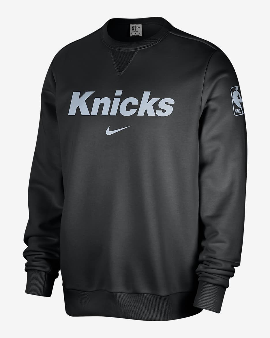 New York Knicks Standard Issue Men s Nike Dri FIT NBA Crew Neck Sweatshirt